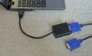 How to connect Chromebook to Projector: http://www.classthink.com/2014/08/11/connecting-your-chrombook-to-a-projector/